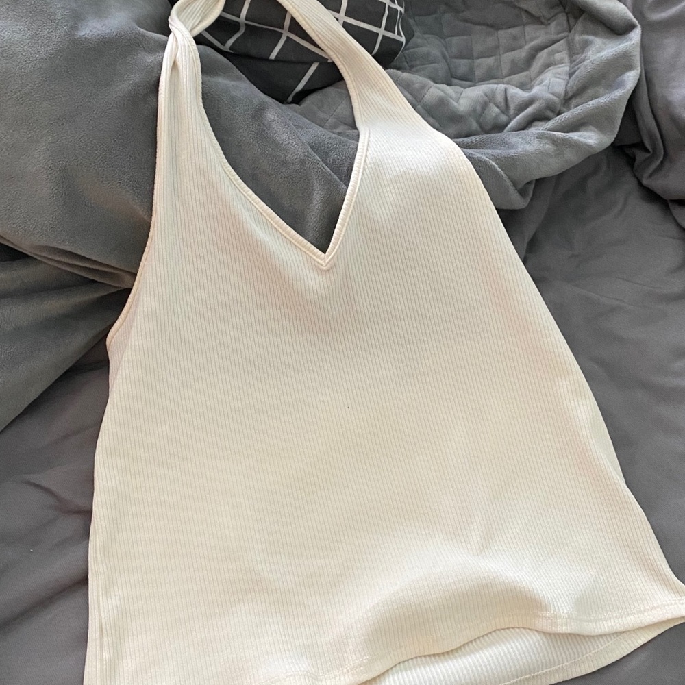 American eagle cropped halter tank top